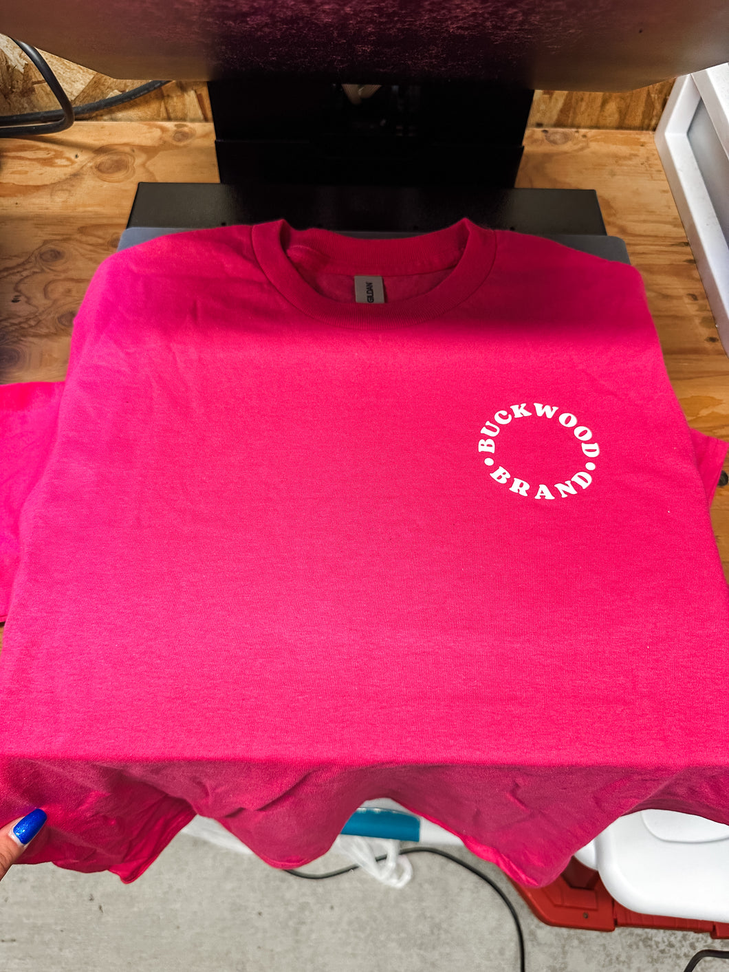 MEDIUM Pink Brand Tee